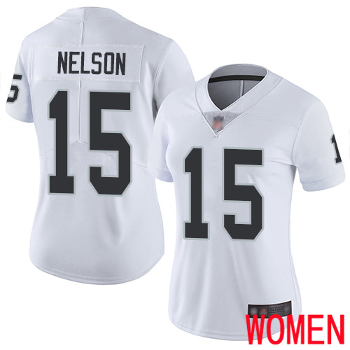 Oakland Raiders Limited White Women J J Nelson Road Jersey NFL Football 15 Vapor Untouchable Jersey